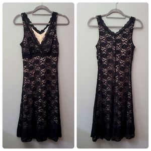 Black Lace Midi Dress